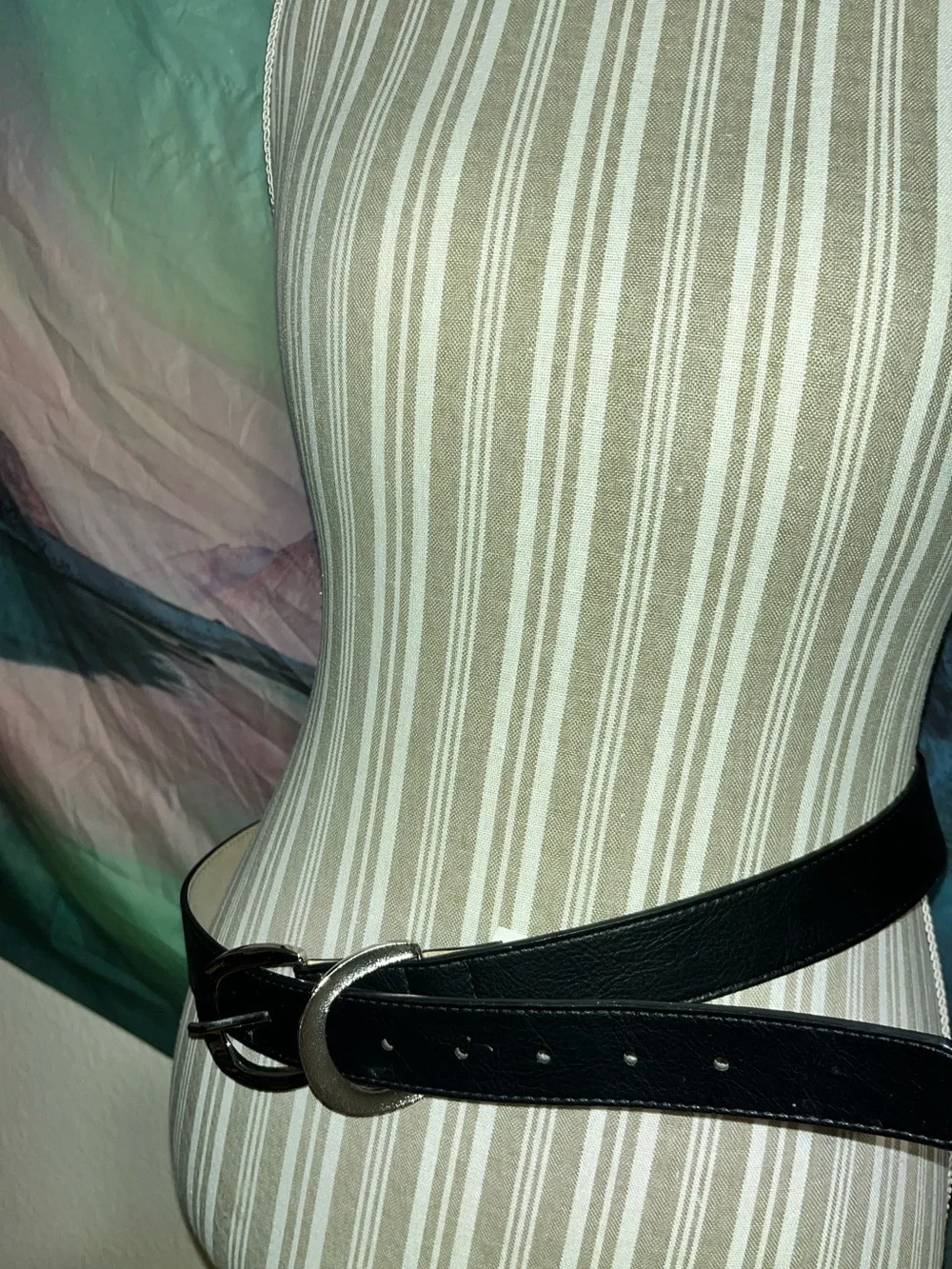 Classic Black Belt with double Silver Buckle